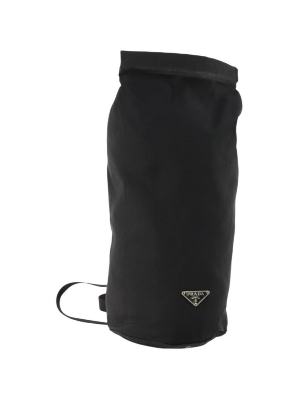PRADA Shoulder Bag Nylon Black Silver